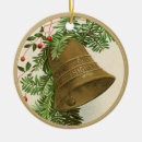 Search for gold bell christmas tree decorations Vintage