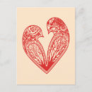 Search for lovebird postcards Red