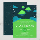 Search for alien birthday invitations Blue