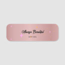 Search for rose gold name tags Beauty salon