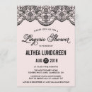 Search for pink lingerie shower invitations Elegant