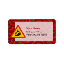 Search for danger warning signs Red