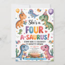 Search for t rex birthday invitations Dinosaur three rex