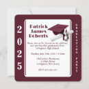 Search for maroon and white graduation invitations High school