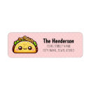 Search for taco return address labels Cute