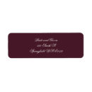 Search for rounded return address labels Bride