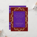 Search for red and purple wedding invitations For her
