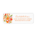 Search for orange flower return address labels Flowers