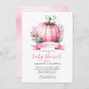 Search for little pumpkin baby girl shower invitations Watercolor
