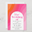 Search for hot pink and orange wedding invitations Trendy