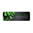 Search for floral swirl return address labels Green