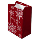 Search for red and white snowflakes gift bags Xmas