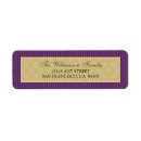 Search for purple damask return address labels Gold