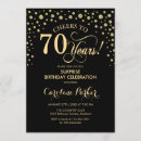 Search for surprise for him birthday invitations Glitter gold