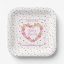 Search for valentines paper plates Girl baby shower