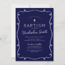 Search for navy blue christening invitations Minimalist