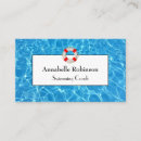 Search for swimming coach business cards Qr code