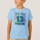 Search for 13th birthday kids tshirts 13 years old