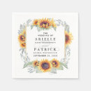 Search for sunflower wedding napkins Vintage
