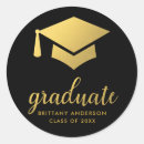 Search for black gold graduation stickers High school