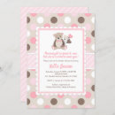 Search for brown baby girl shower invitations Polka dots