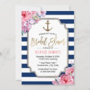 Search for floral nautical bridal shower invitations Stripes