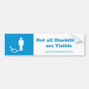 Search for disability bumper stickers Invisible