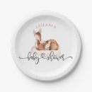 Search for deer baby shower plates Watercolor