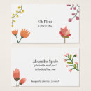 Search for flower shape business cards Pink