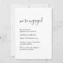 Search for black and white engagement party invitations Stylish and chic