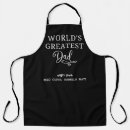 Search for worlds greatest dad aprons Black