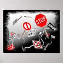 Search for stop signs posters Black and white