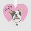 Search for french bulldog christmas tree decorations Pink