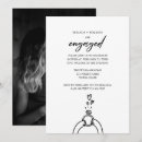 Search for cute engagement party invitations Black and white