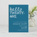Search for mens 21st birthday invitations Blue