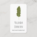 Search for green leaf business cards Therapist