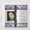 Search for damask sweet 16 invitations Purple