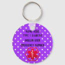Search for type 1 diabetes key rings Diabetic alert