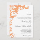 Search for orange damask invitations Modern