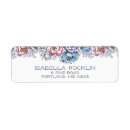 Search for pink and purple return address labels For her