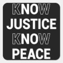 Search for know peace stickers No justice no peace
