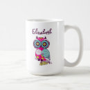 Search for colourful owls mugs Cute