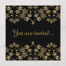 Search for black gold damask wedding invitations Classic