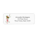 Search for martini return address labels Red