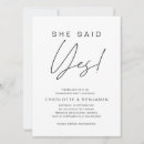 Search for she said yes engagement party invitations Elegant