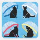 Search for cat with umbrella stickers Rain