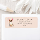 Search for chihuahua dog return address labels Watercolor
