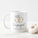 Search for wedding engagement mugs Gold