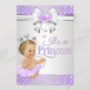 Search for lavender princess baby shower invitations Silver