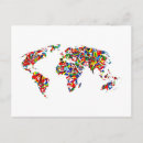 Search for global flags postcards World